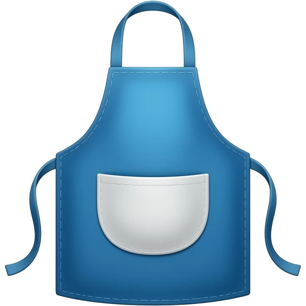 фартух голубого цвета emoji