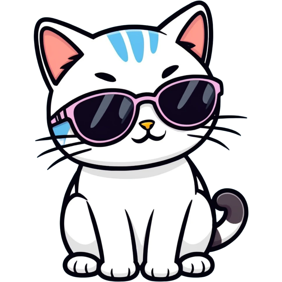 Cat with sunglasses emoji