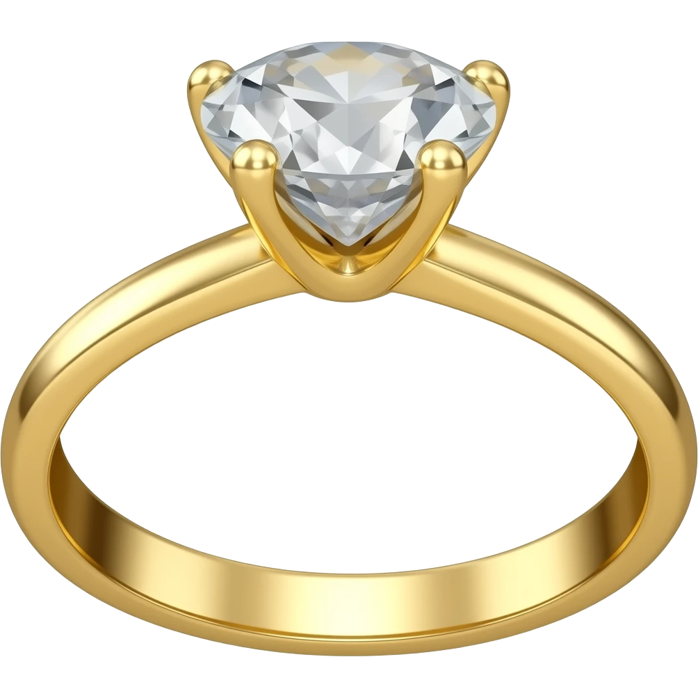 Gold engagement ring, oval diamong, thin band emoji