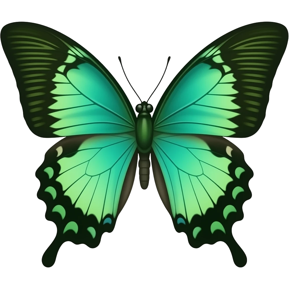 Green butterfly emoji
