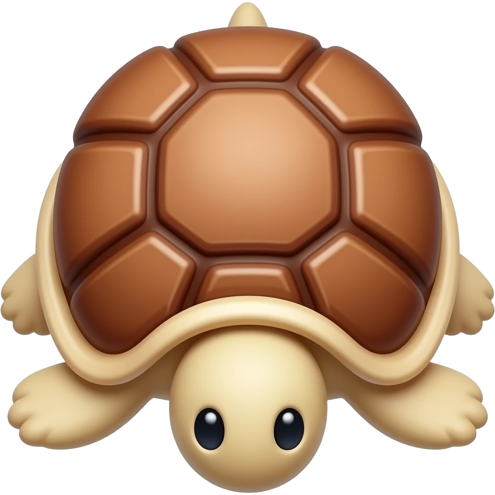 brown turtle shaped cake emoji