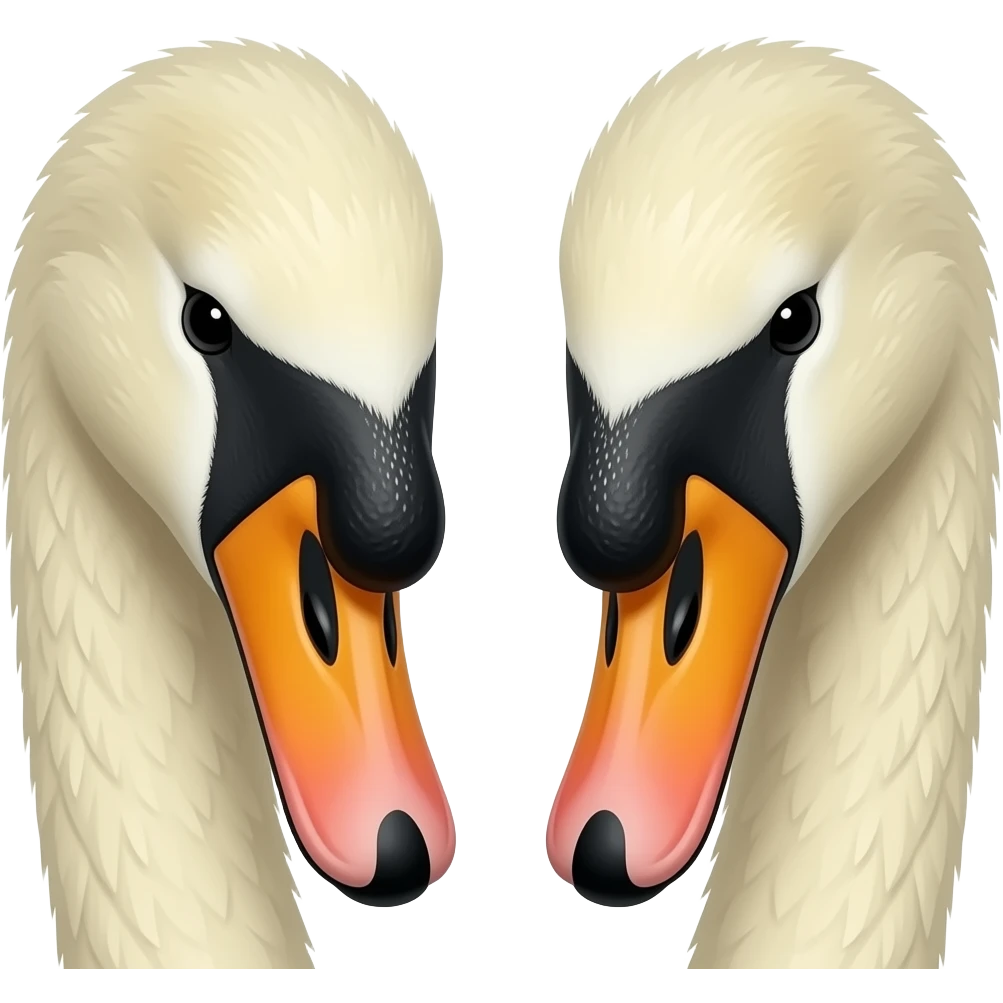 2 swan Head to head emoji