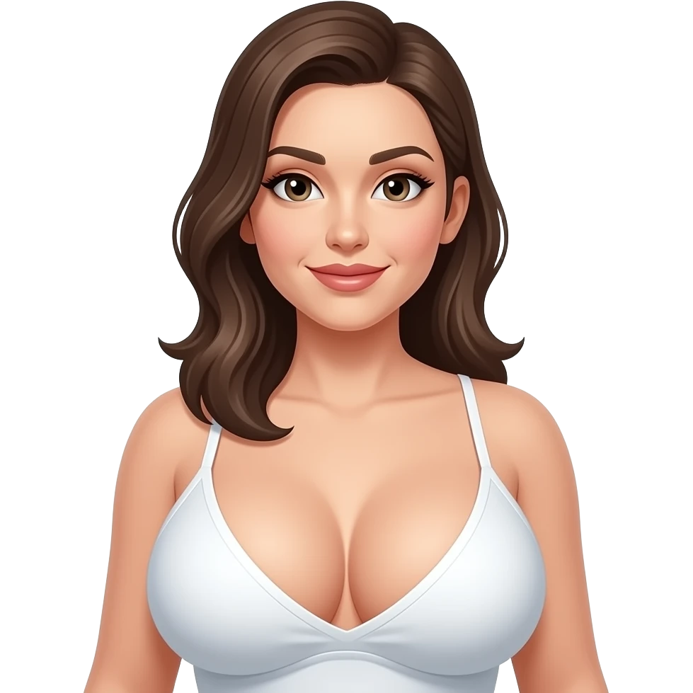 Una mujer con los pechos muy grandes emoji