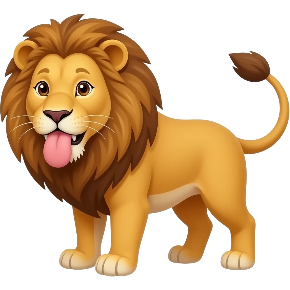 Farting lion emoji