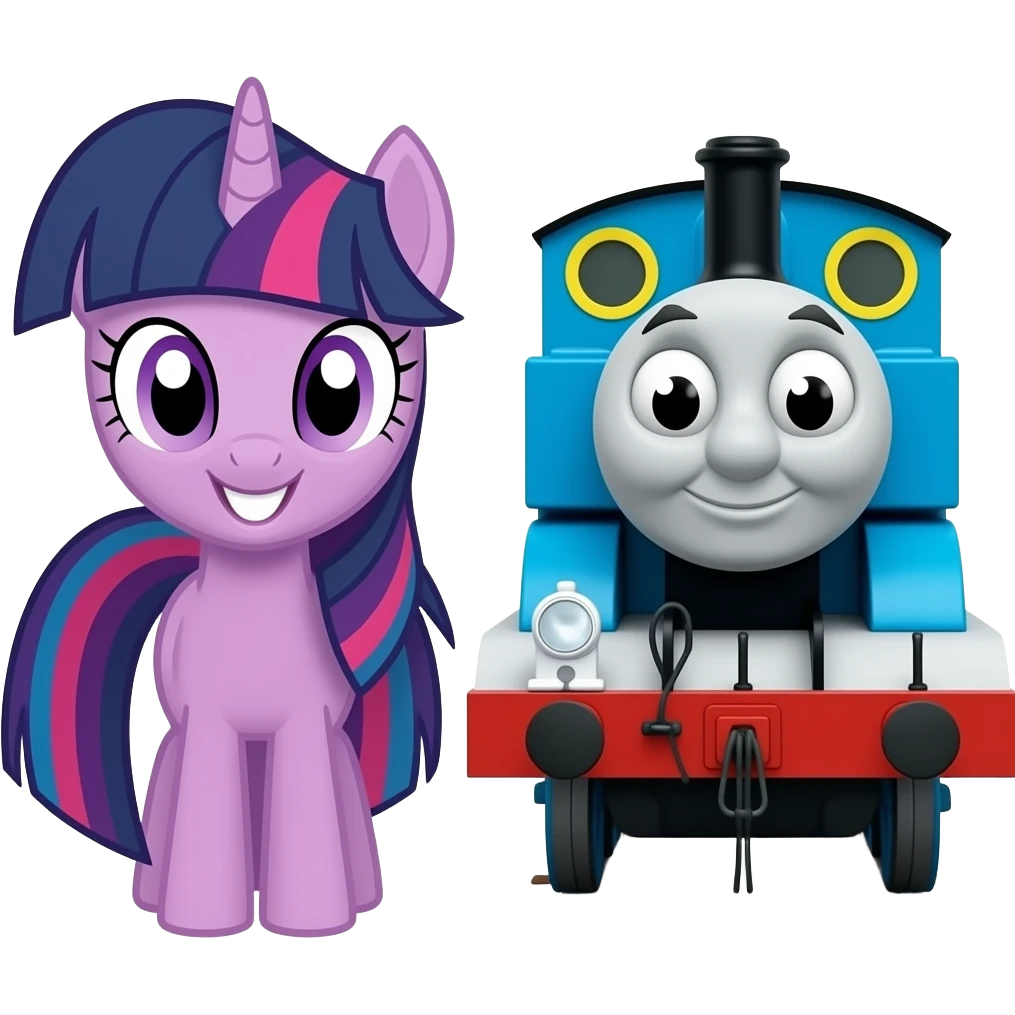 Twilight Sparkle and Thomas  The Tank Engine emoji