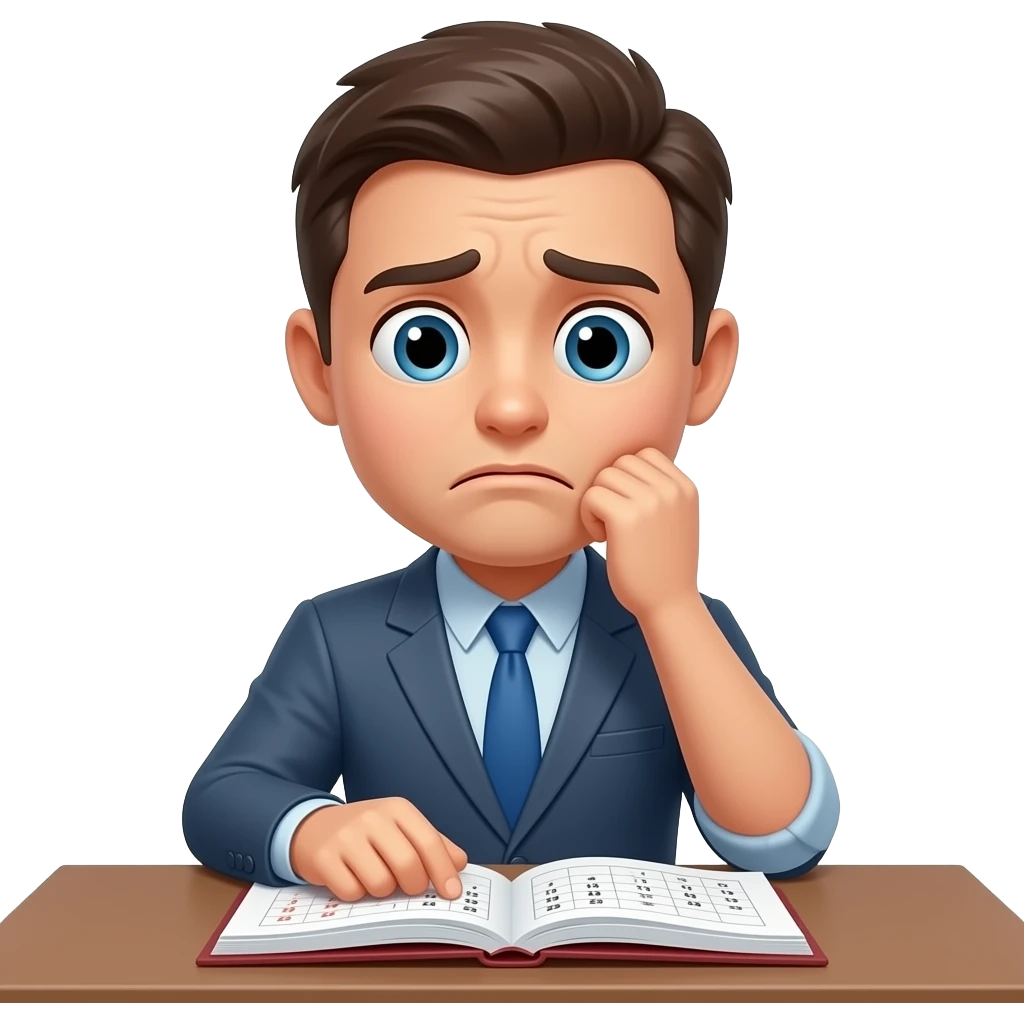 person looking at the calendar worried emoji
