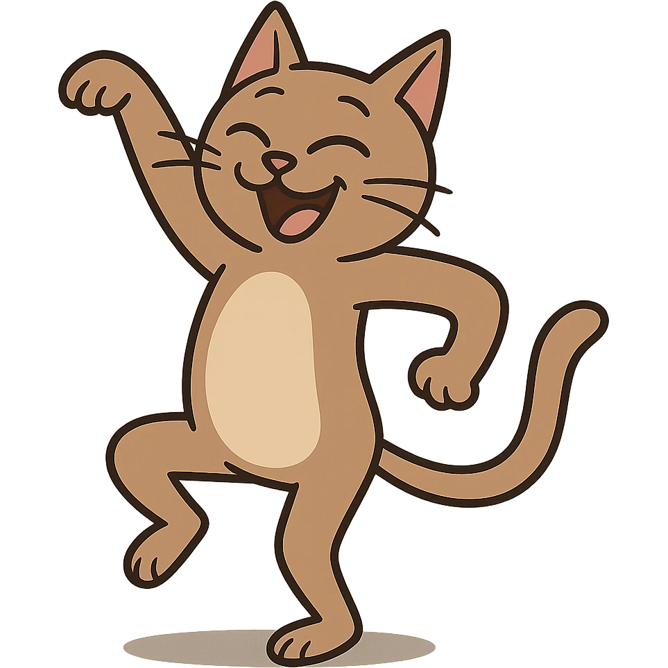 dancing cat emoji
