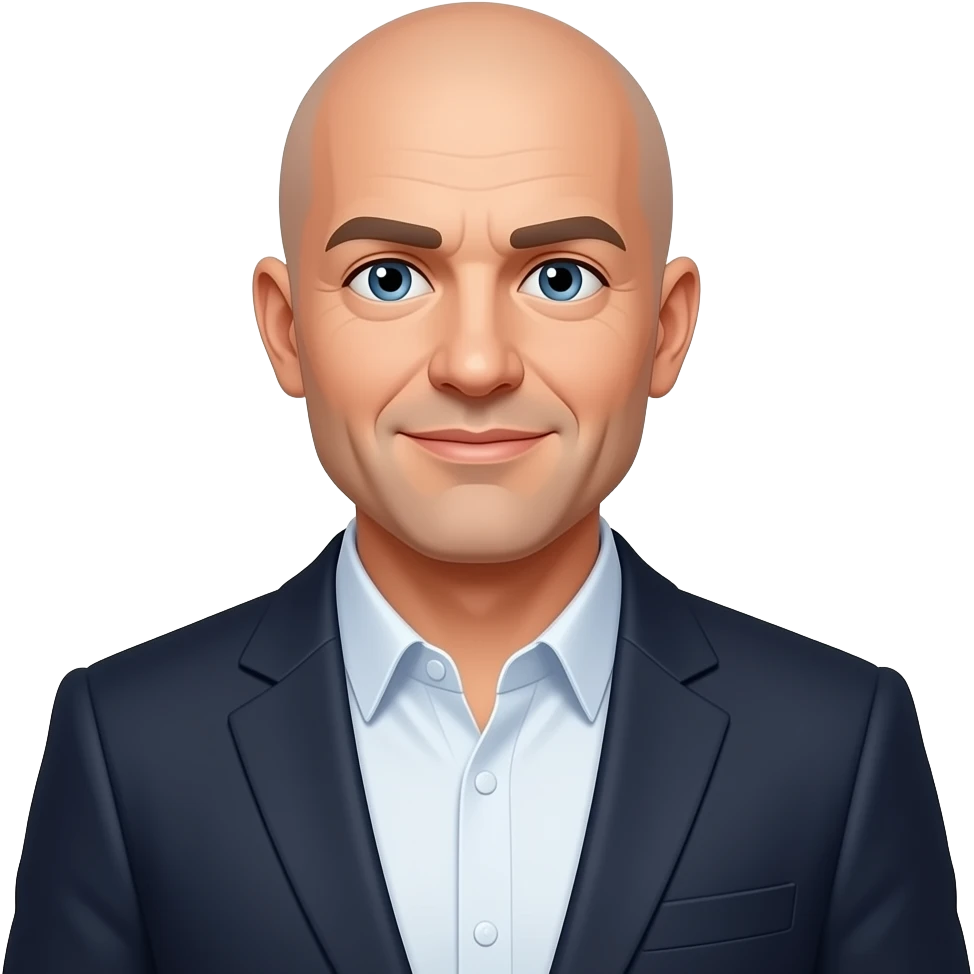 full body middle-aged bald white man no facial hair suit jacket emoji