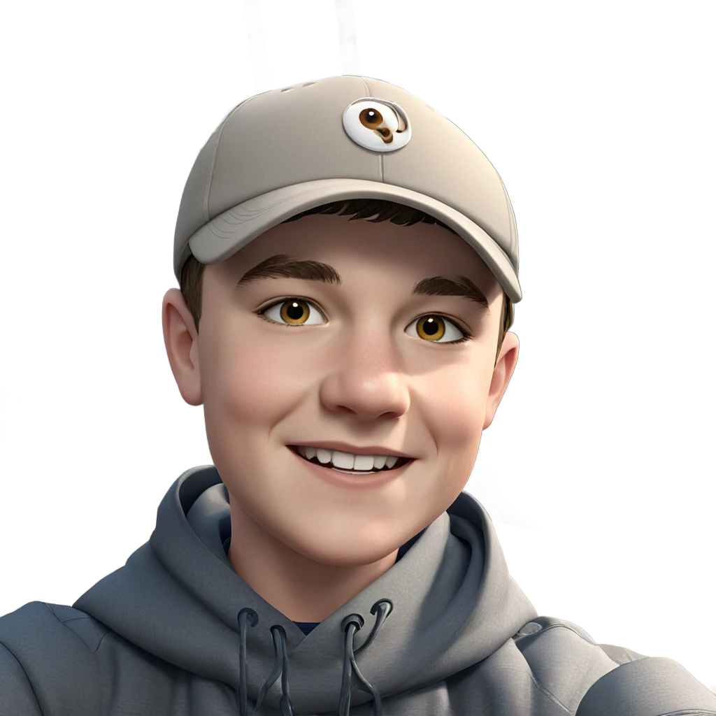 smiling boy in baseball cap emoji