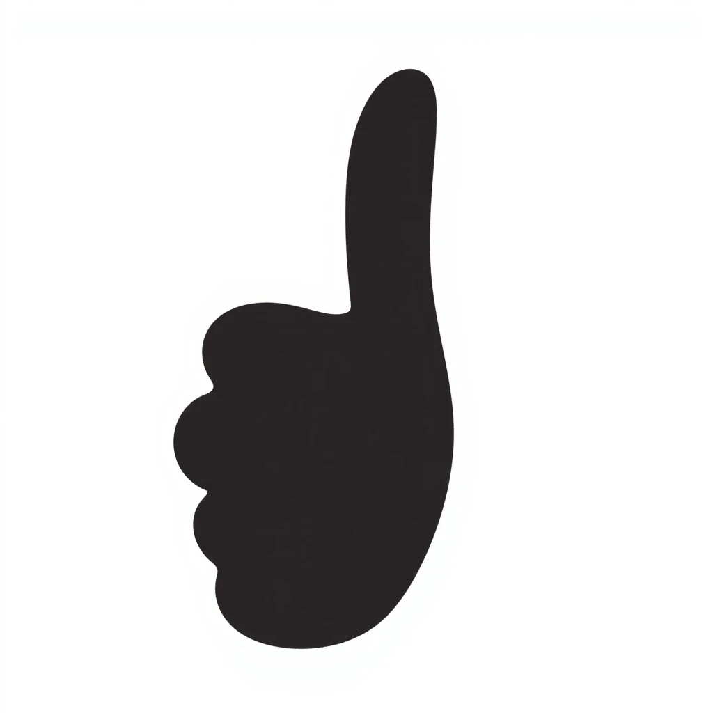thumbs up, hand drawn doodle style emoji