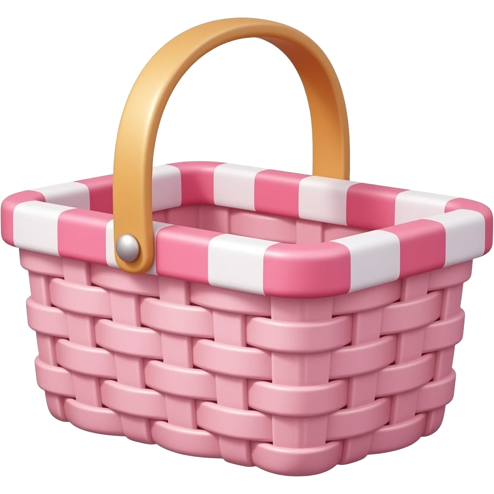 Pink picnic basket with no handle emoji
