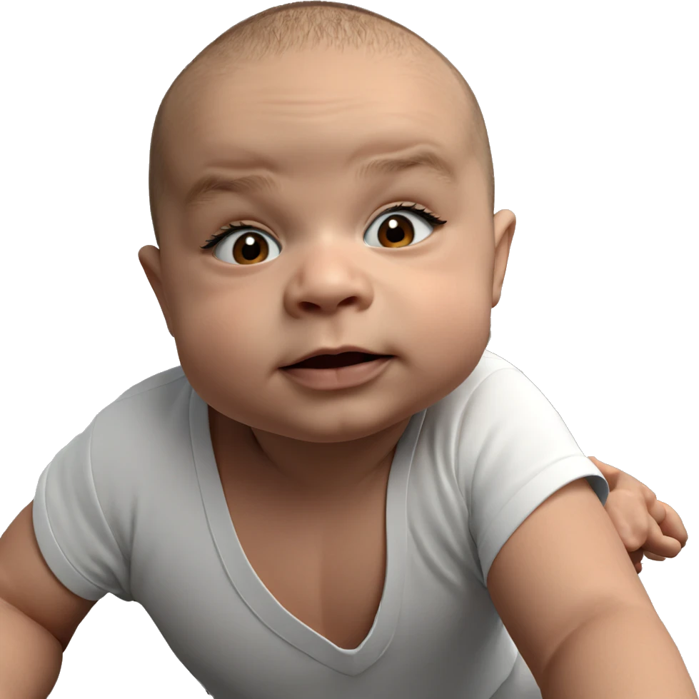 bald boy in cardboard box emoji