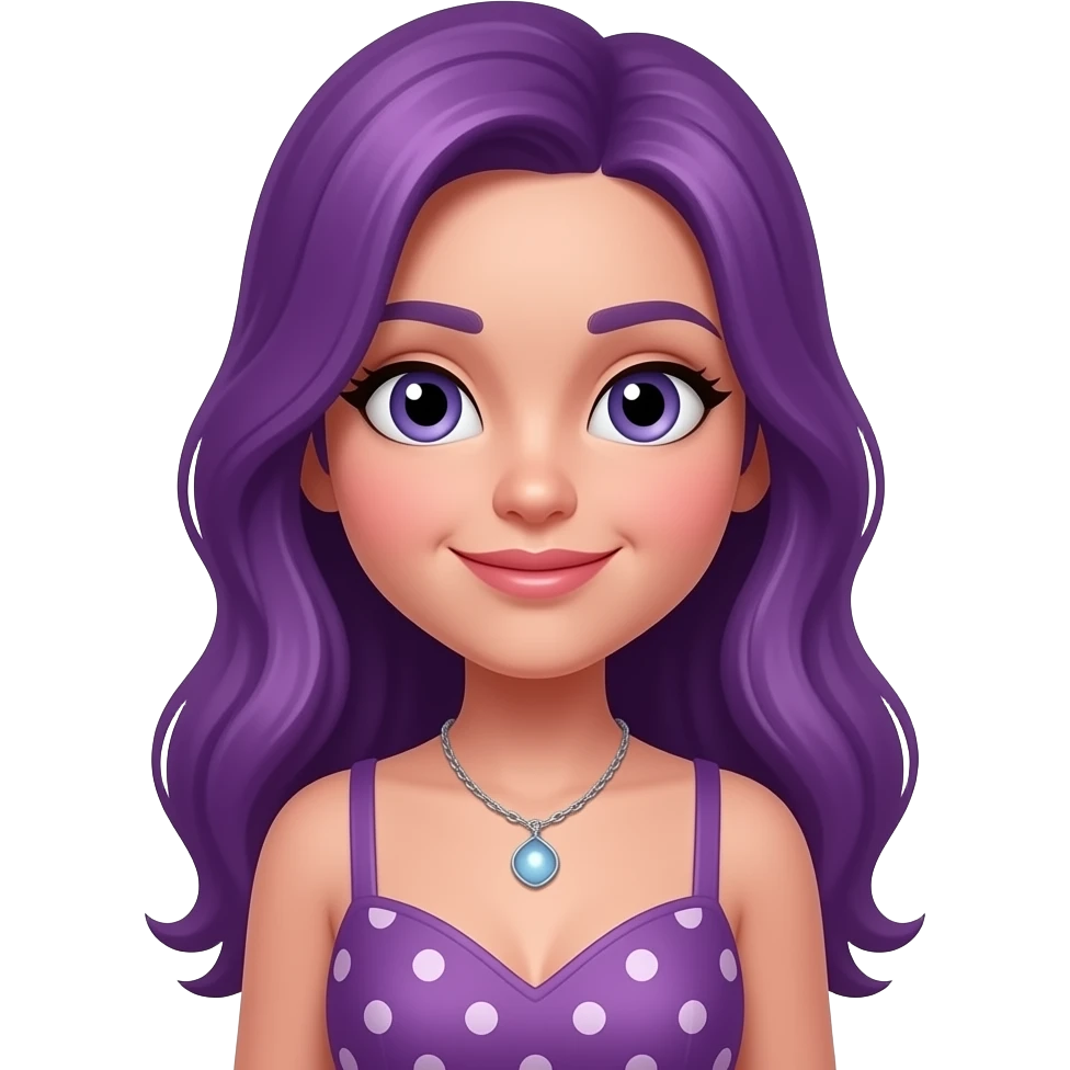 GIRL WITH LONG PURPLE HAIR MAKES PARTY emoji
