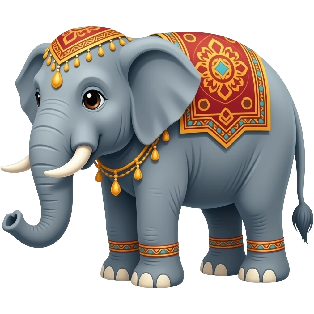 2d cartoon indian elephant emoji