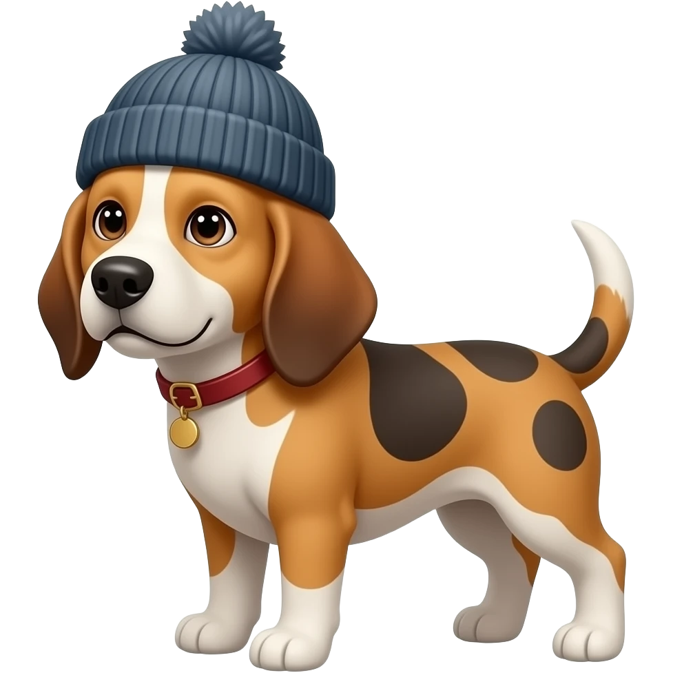 dog with beanie emoji