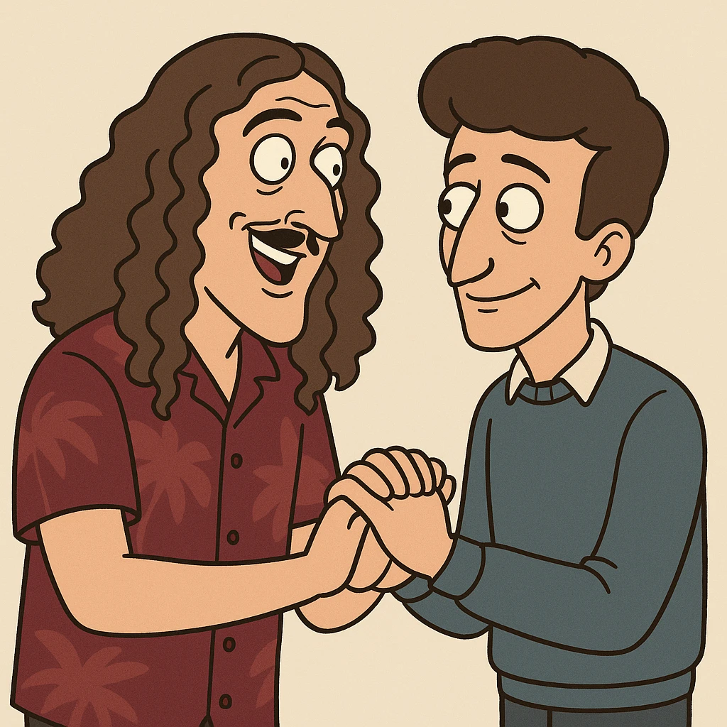 weird al holding my hands John Deacon  emoji