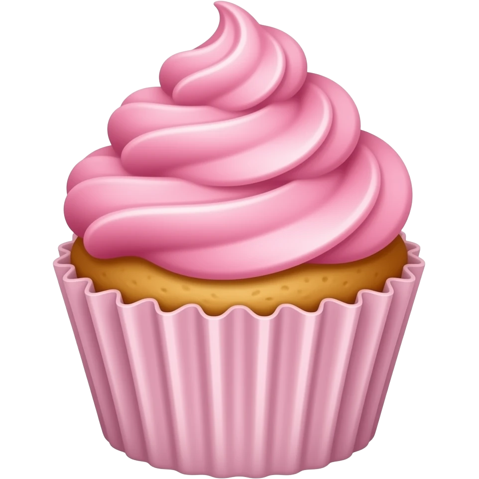 Cupcake with pink icing emoji