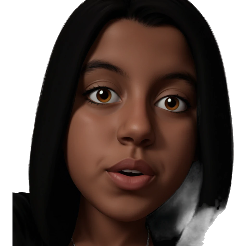 stunning portrait of girl emoji