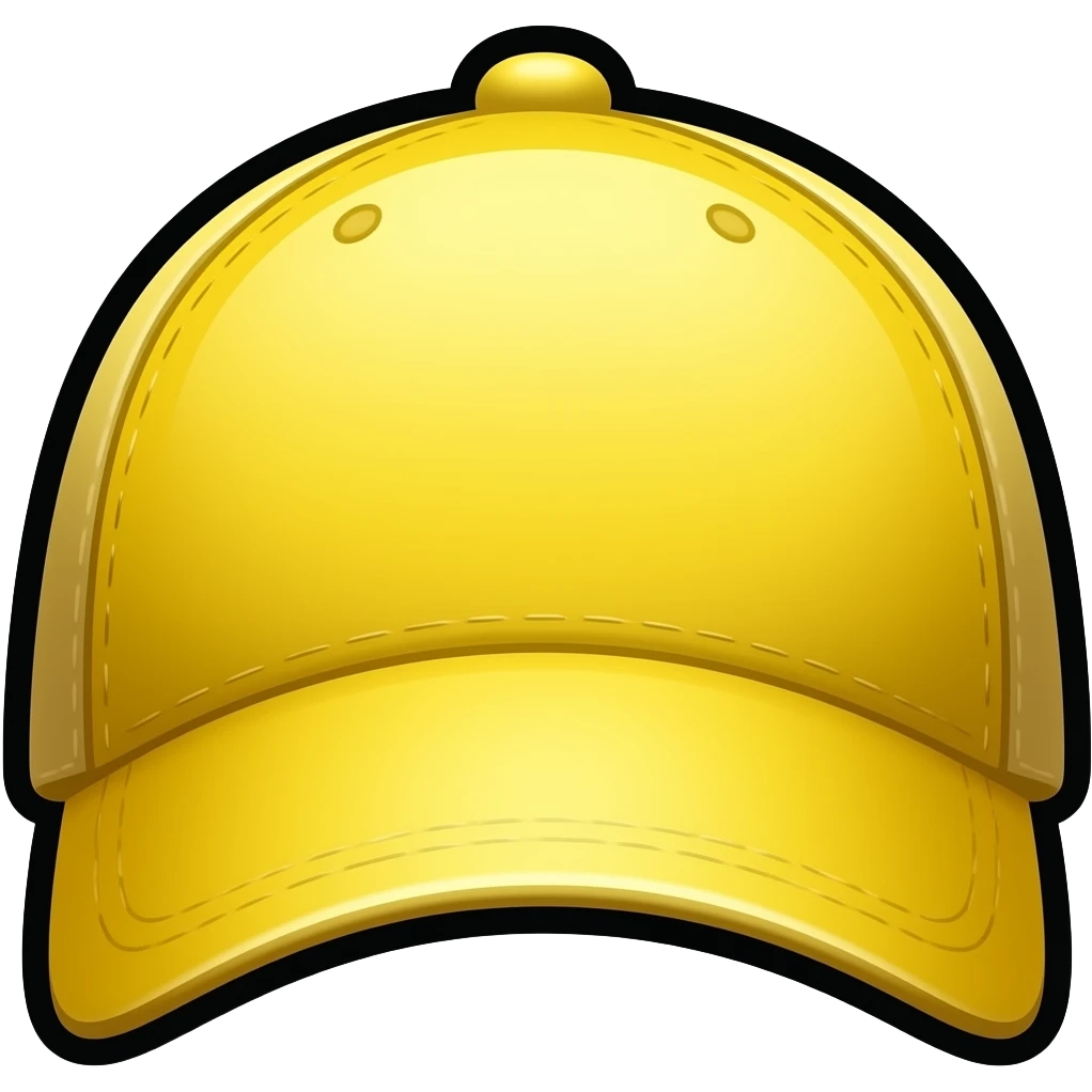 thick black outline, bright cap emoji, thick black outline, simple cartoon emoji