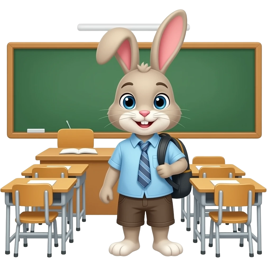 16. Finally, bunny finishes bunny’s classes at school. 🐰 emoji