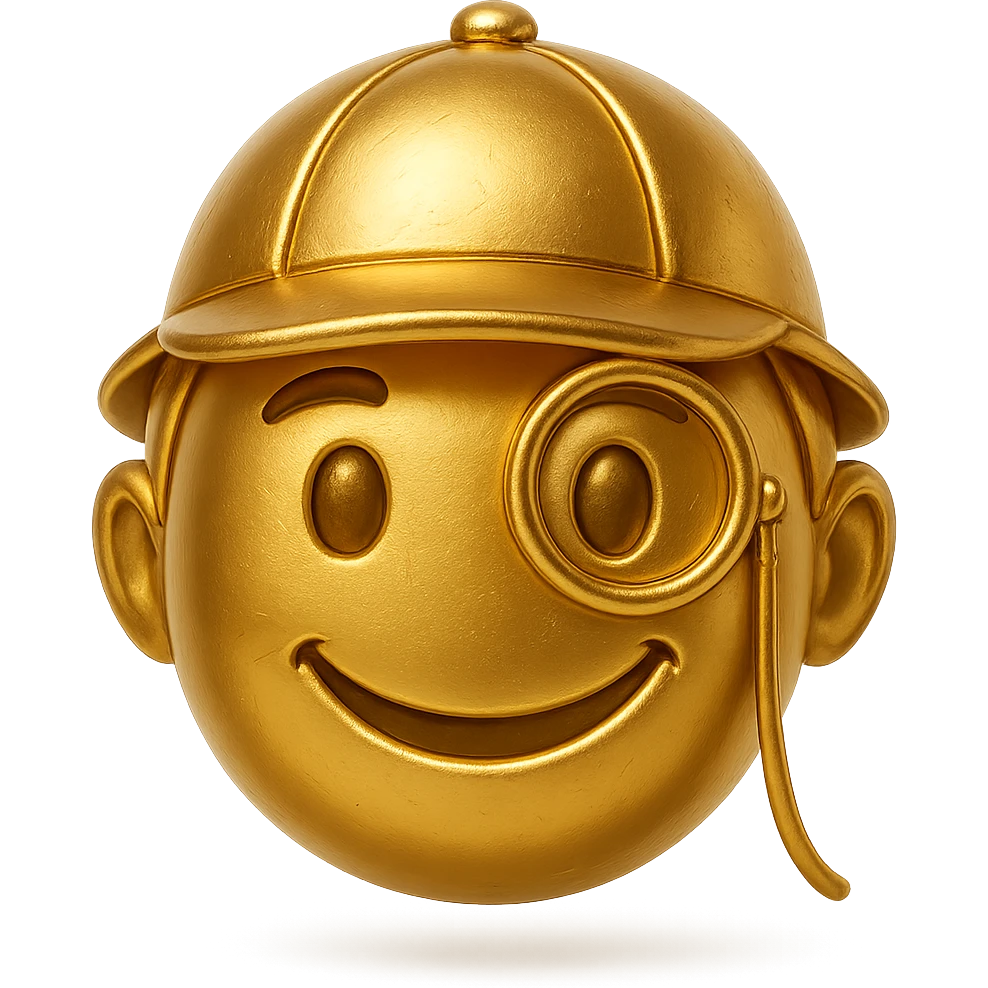 Create a realistic emoji character named Master Hunt. The background should be transparent , for positive work culture. emoji