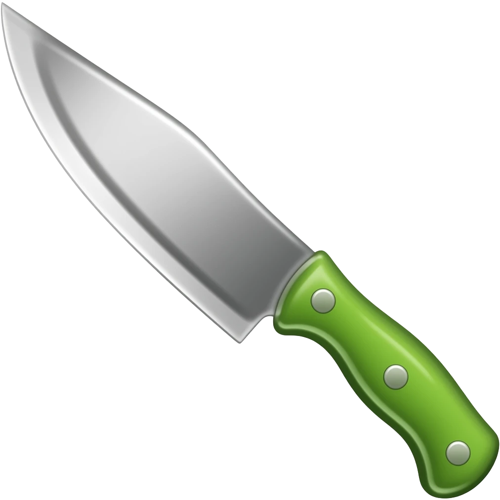 Sharp Machete green Handle right side side emoji