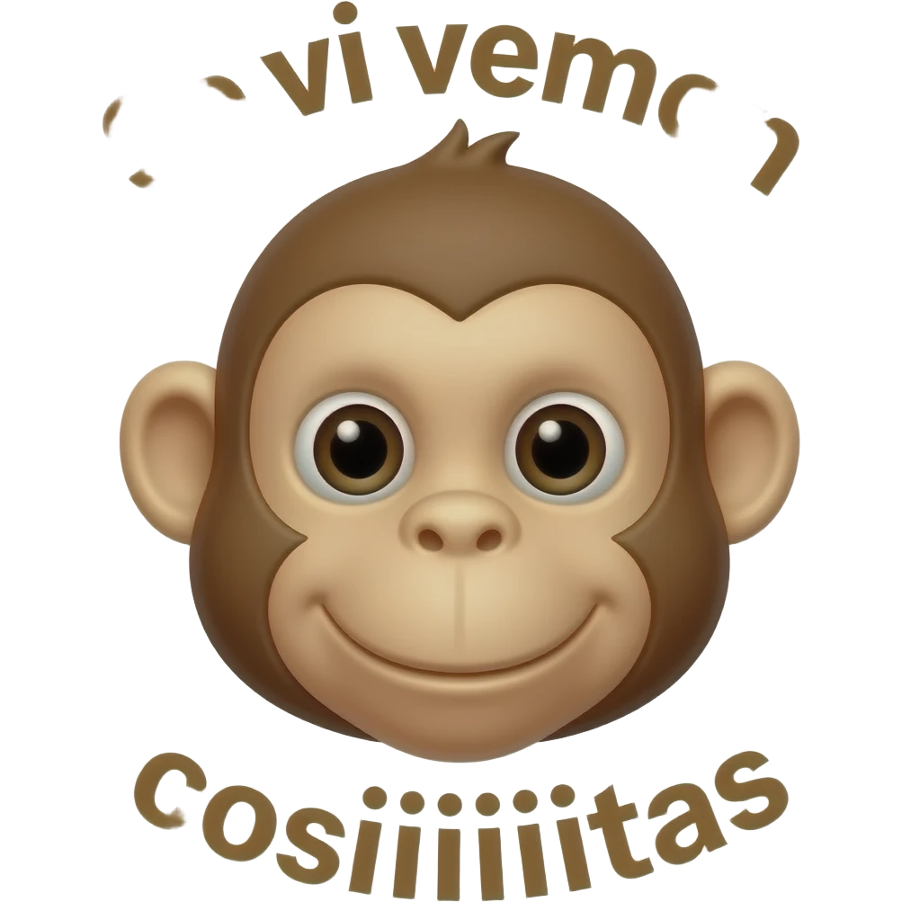 Monkey only face, and text above (Se vienen) text bellow (cosiiiiiitas) emoji