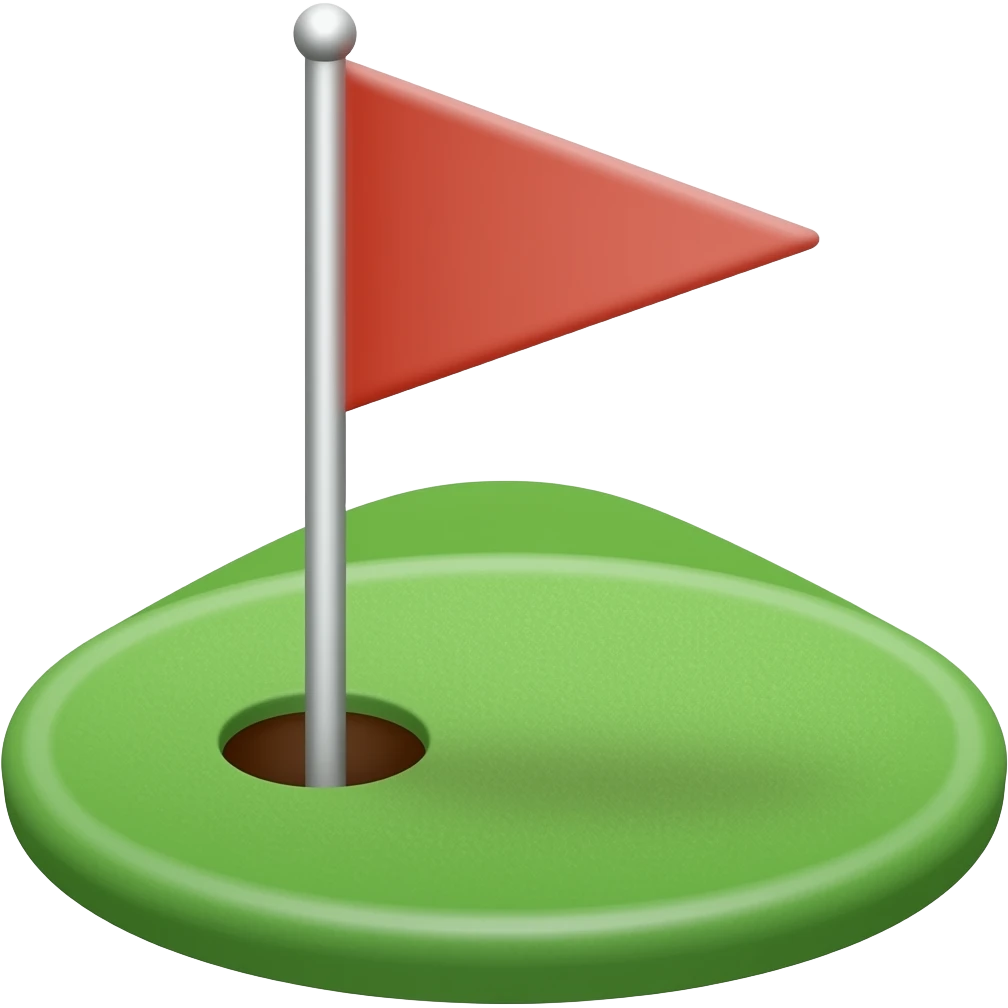 golf hole flag triangle emoji