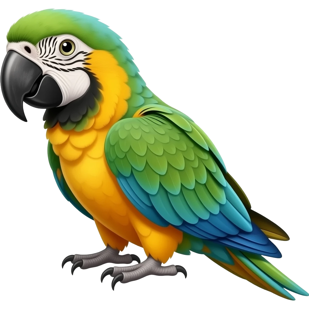 Green winged macaw emoji