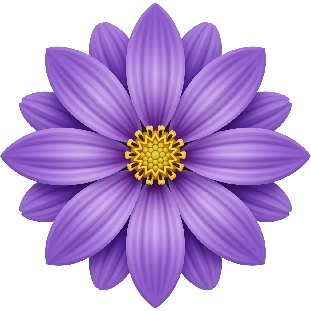 Violet colour flower with more petals emoji emoji