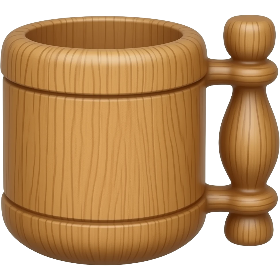 wooden cup with handle emoji