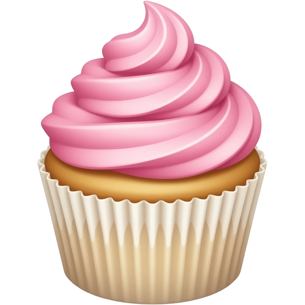 Cupcake with pink icing emoji