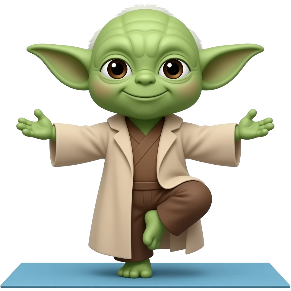 yoda does yoga emoji
