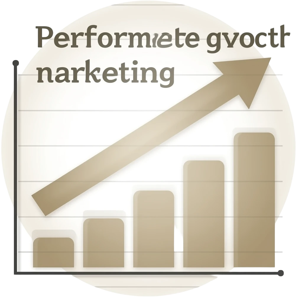 perfomance growth marketing diagram beige emoji