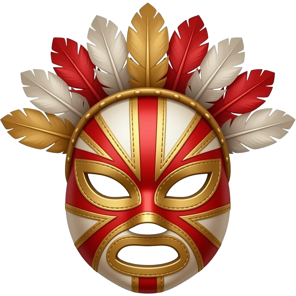 A traditional basic wrestling luchadore mask emoji
