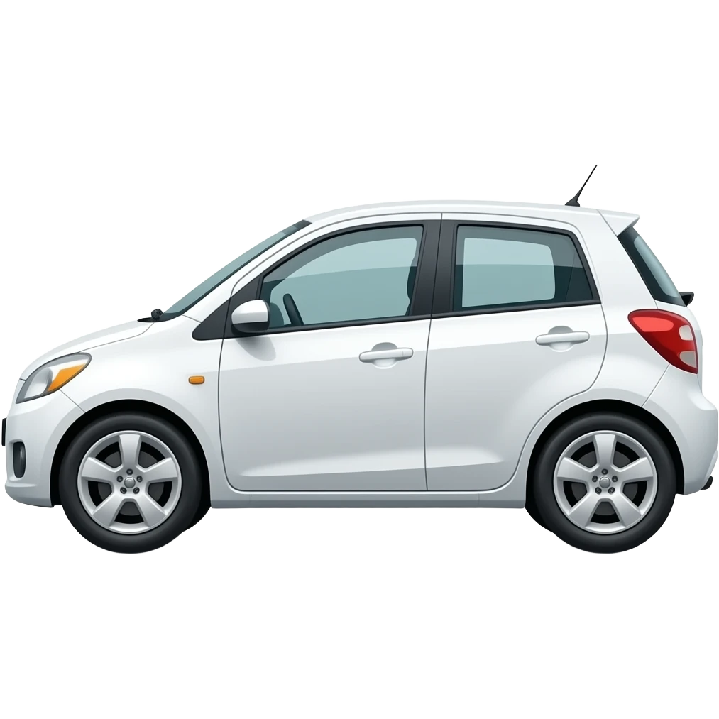 White 2009 hatchback side emoji
