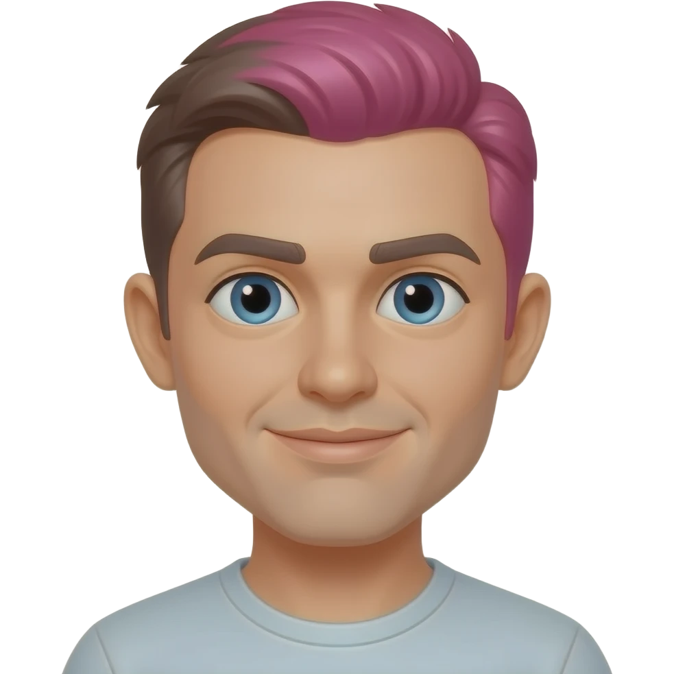 pink sideburns emoji