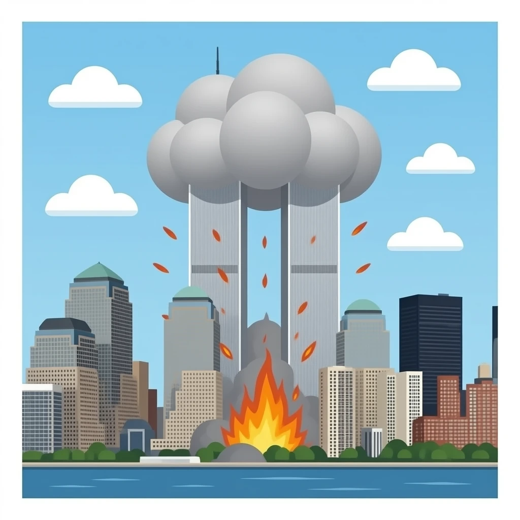 WTC twin towers colapse emoji