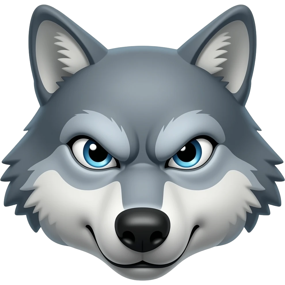 angry wolf portrait emoji