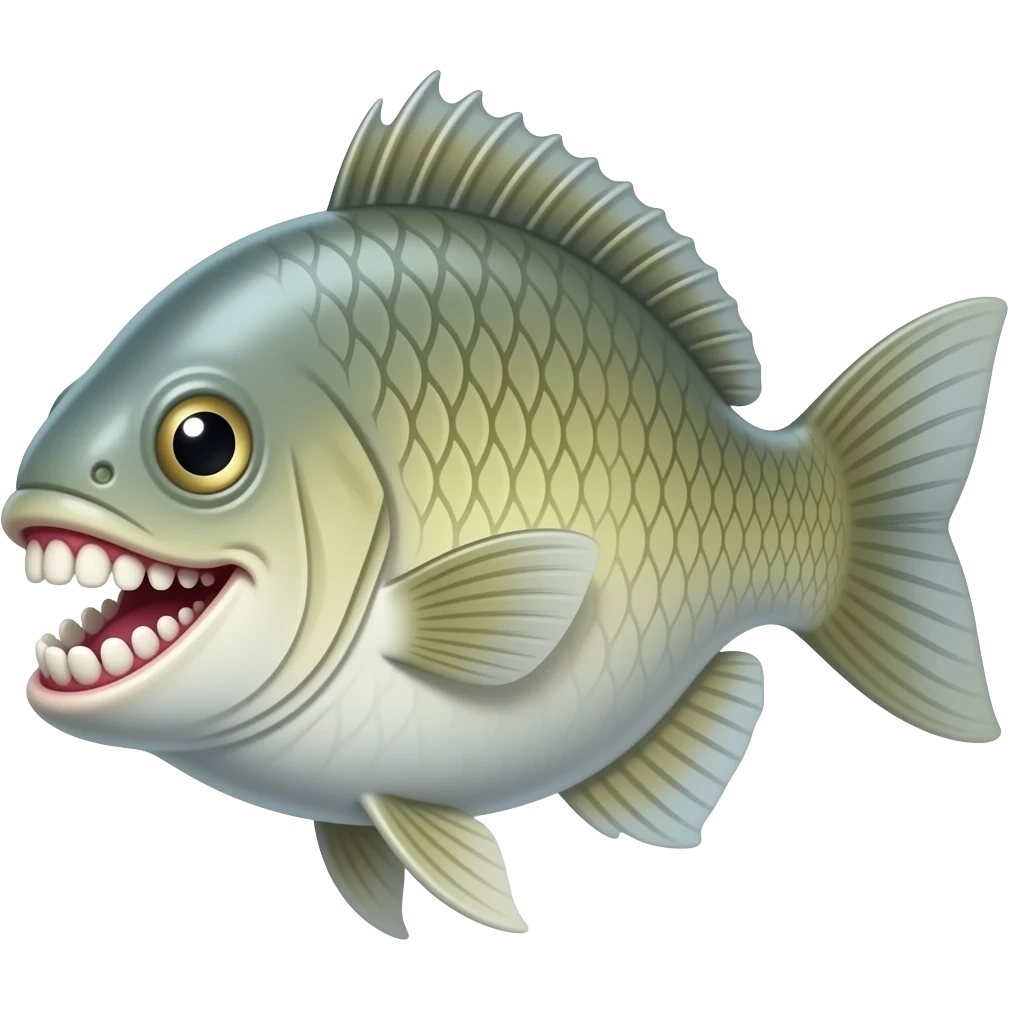fish with human teeth emoji