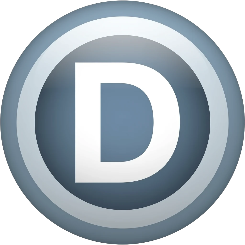 letter D in circle emoji