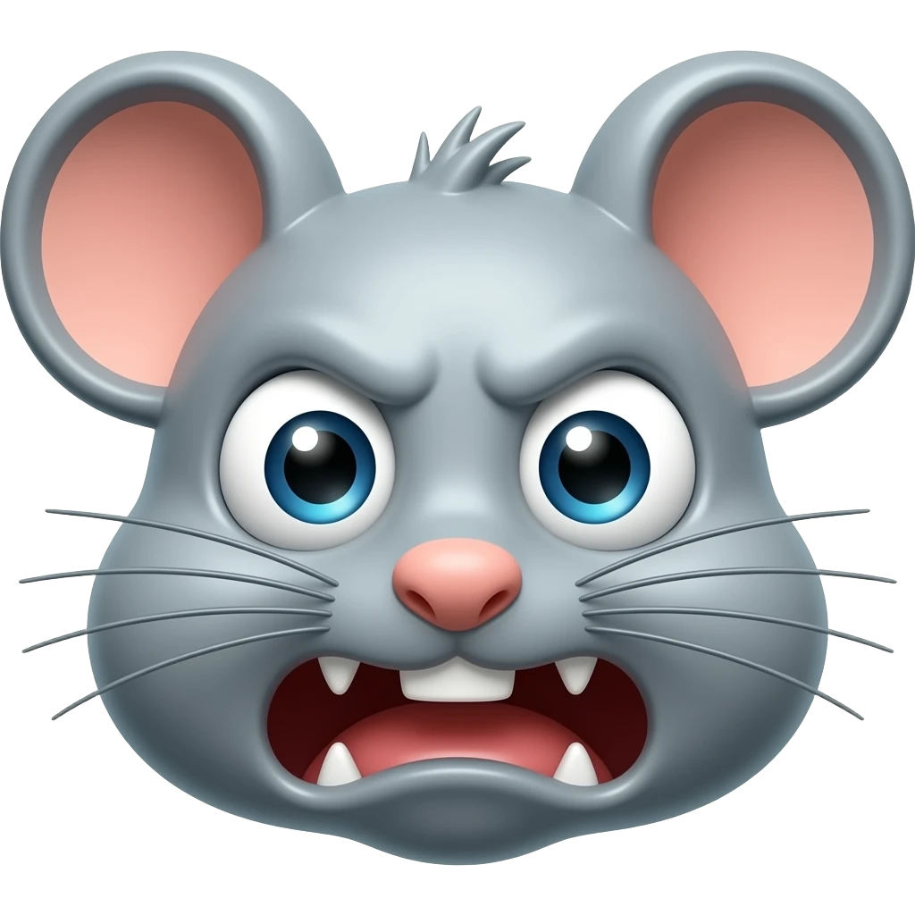 crypto mouse avatar with a crazy wierd looking facial expression emoji