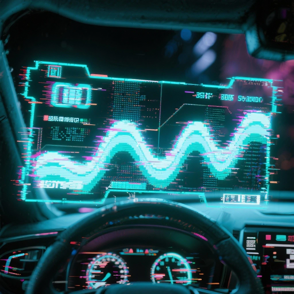 cyberwave glitch digital microscanner projection of these images but featuring no people, cyber hologram, abstract, experimental glitchy brutalist graphicwave,  style of anime - heads up display visualiser driving overlay emoji