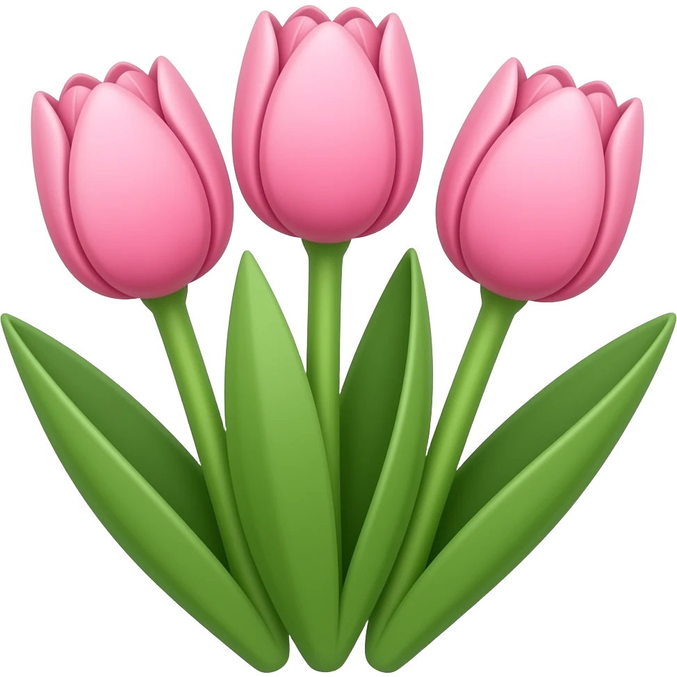 pink tulips emoji