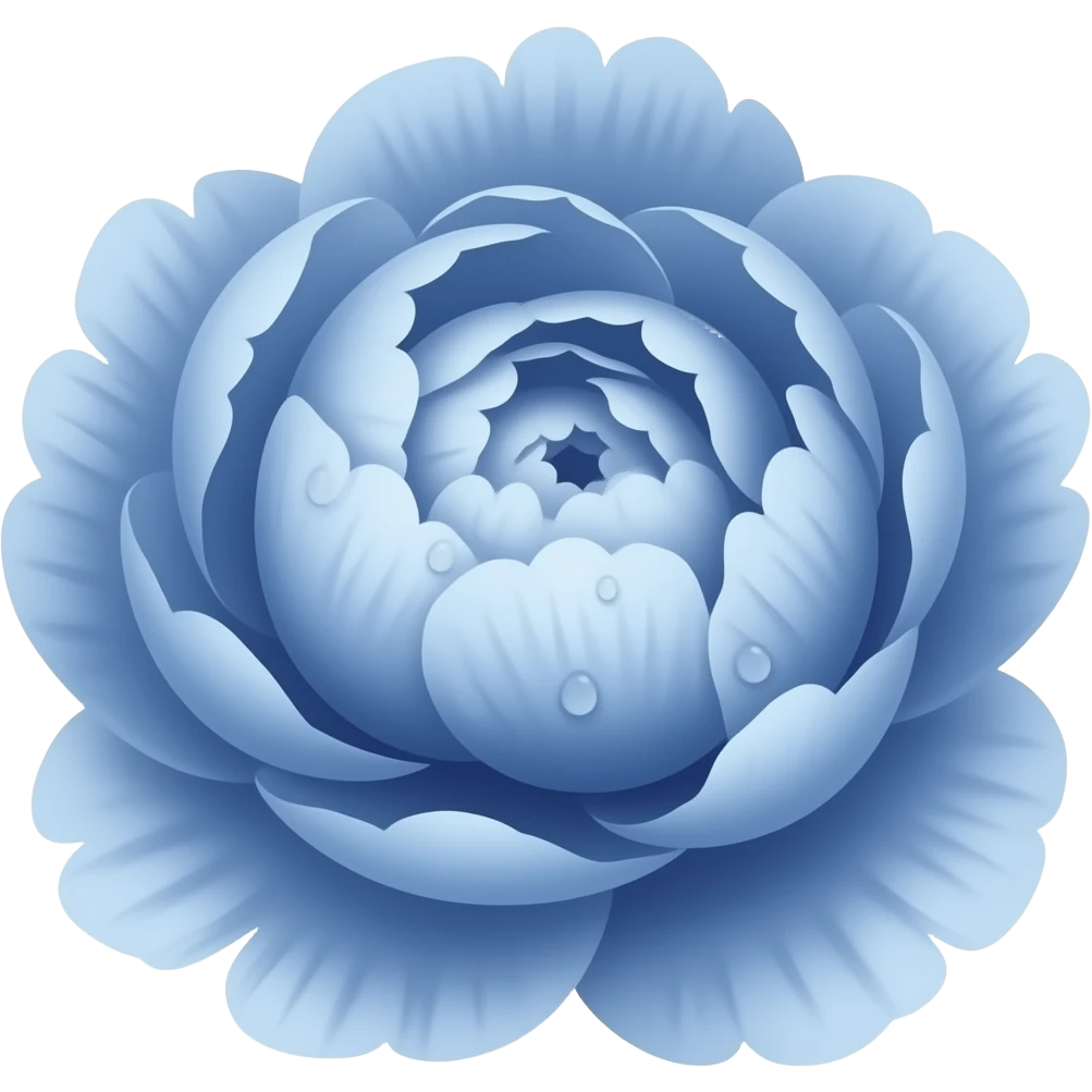 One blue beautiful aesthetic flower emoji