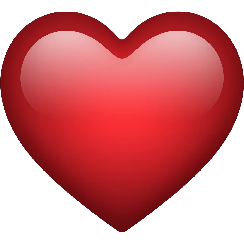 mahogany red love heart emoji