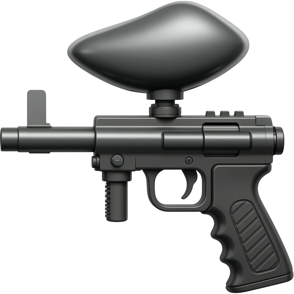 Paintball gun with air tank emoji