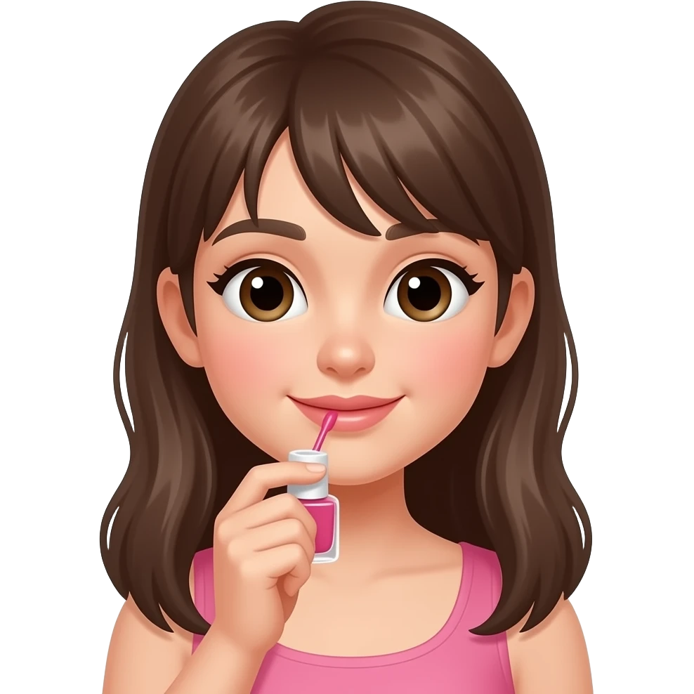 girl applying nail polish emoji