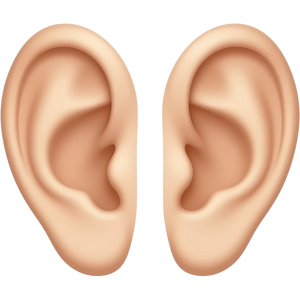 Two ears. emoji
