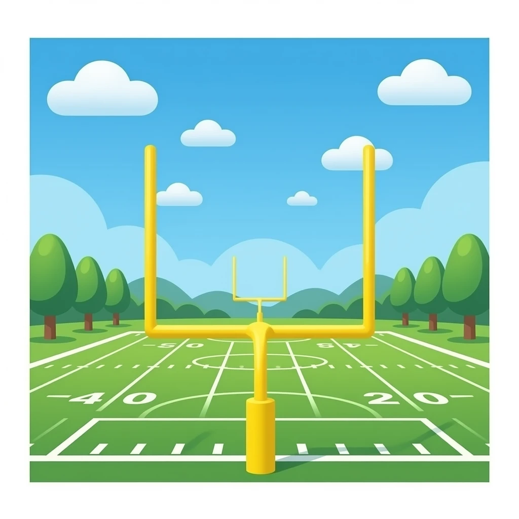 football end zone yellow poles emoji